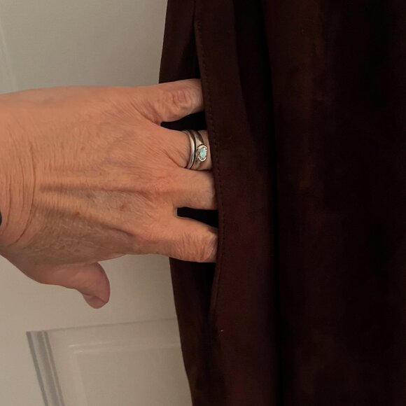 Vince 100% Lamb leather Suede Dress - 4 - Picture 11 of 15